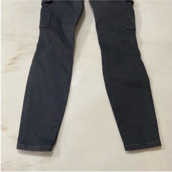 NWT Spanx Stretch Twill Ankle Cargo Pants Dark Gray Leggings - Picture 8 of 9